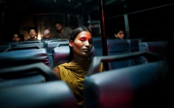 woman on a bus to kullu woman on a bus to kullu